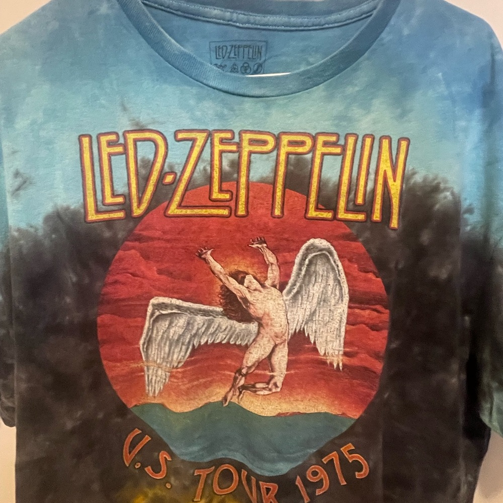 Led Zeppelin Vintage 1975 Tour T-Shirt Tie-Dye